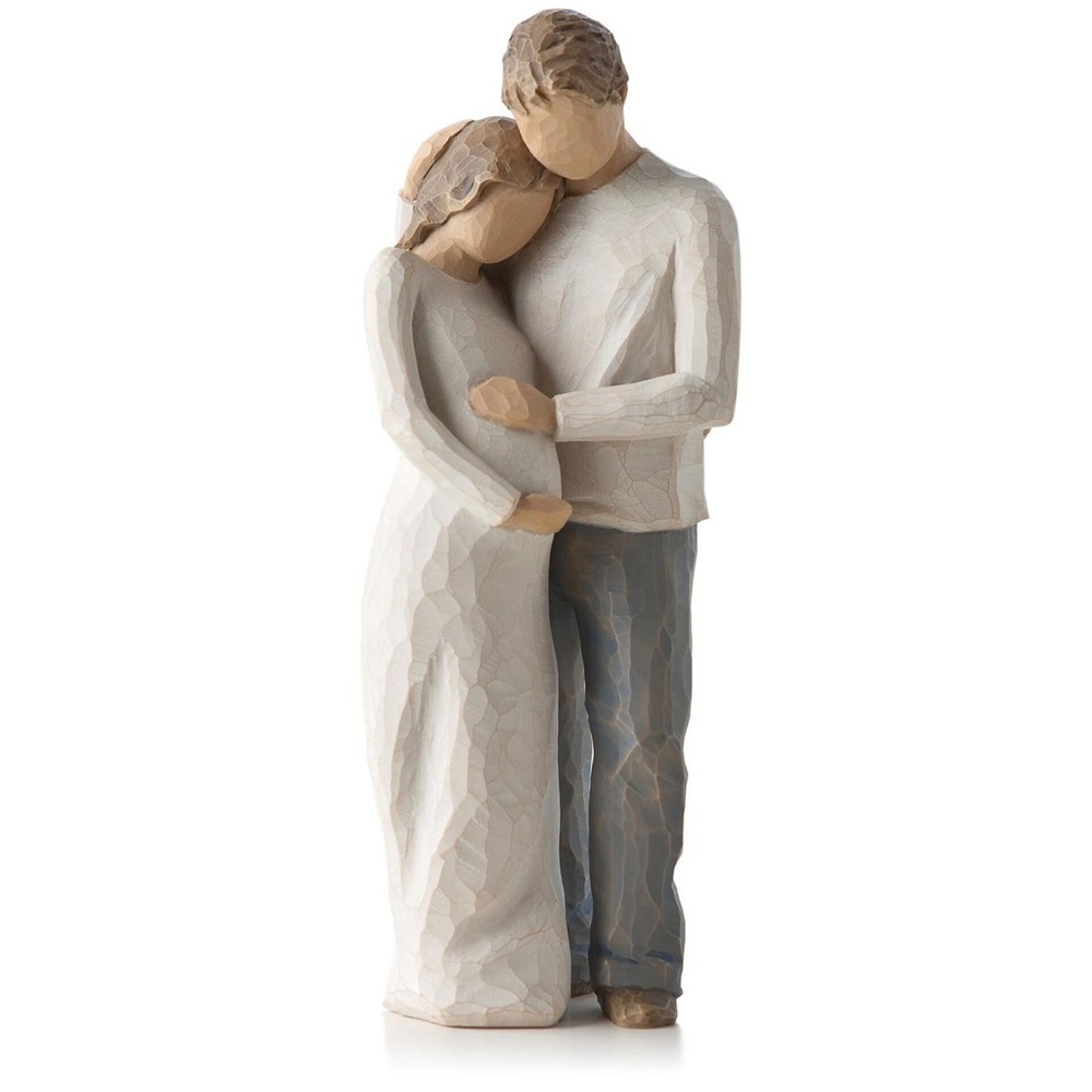 Willow Tree Embrace Figurine - Cream and Tan